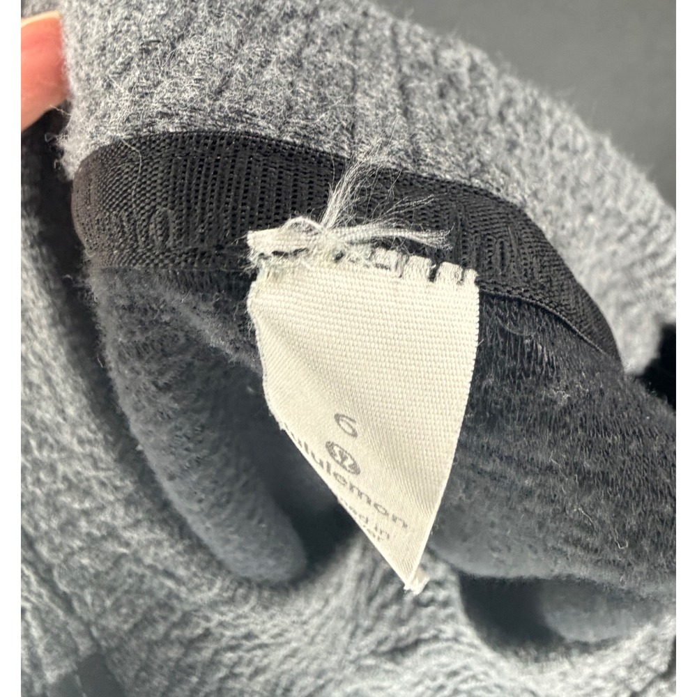 Lululemon On Repeat Gray Textured Knit Long Sleeve Mock Neck Mini Dress 6 - Picture 9 of 11